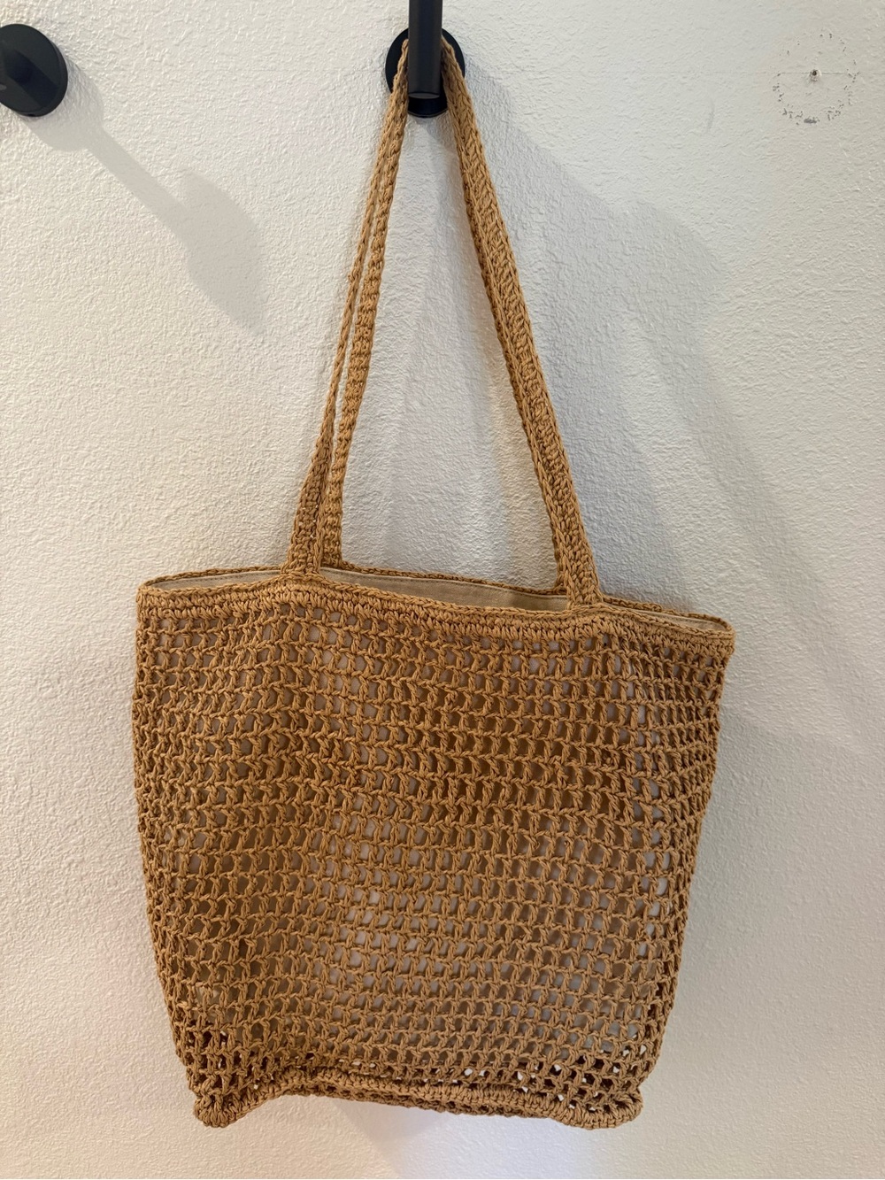 Madewell Woven Straw Tote Bag in Natural Tan